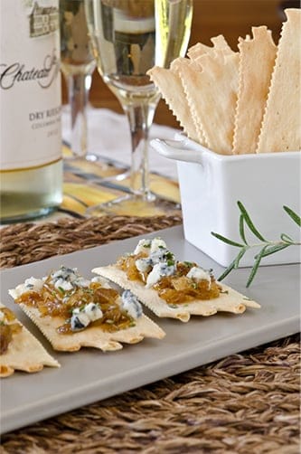 Blue Cheese and Onion Crackers