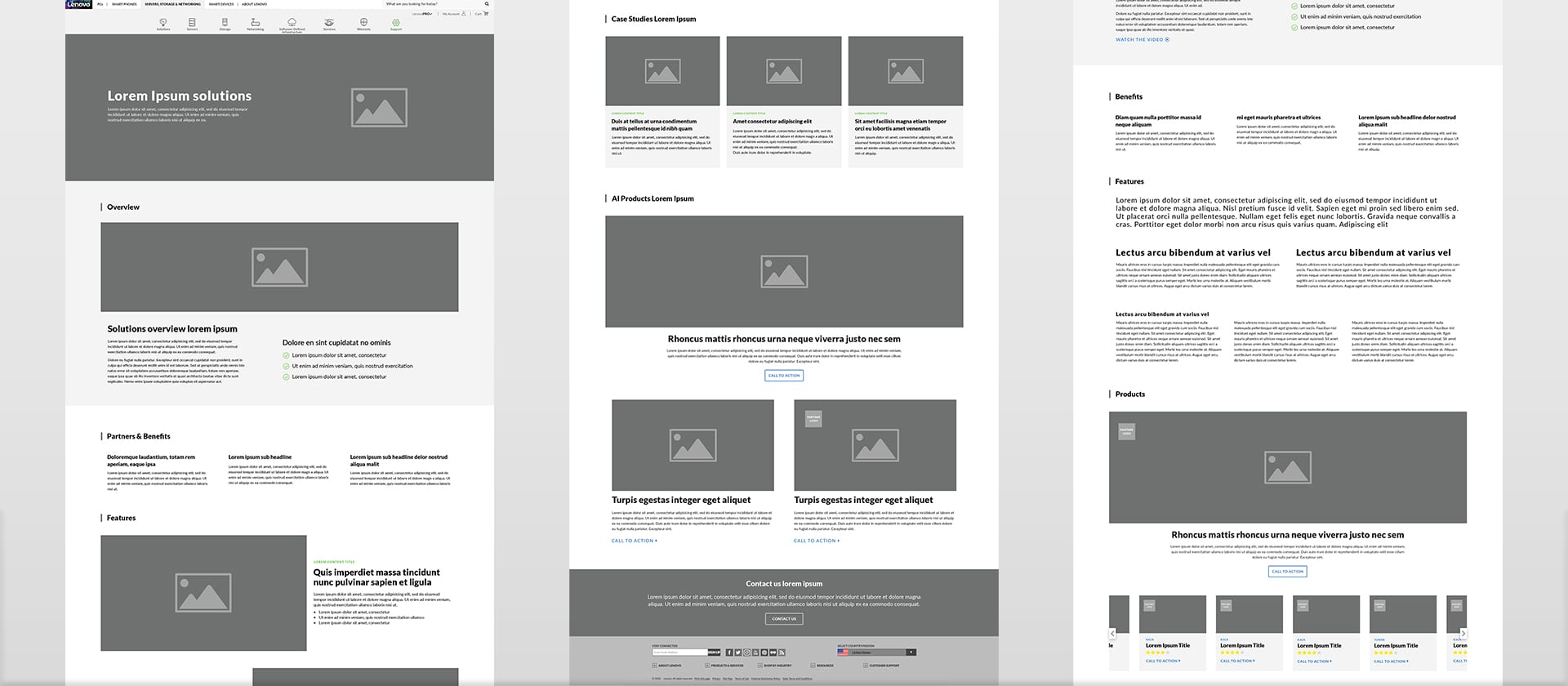 Page Wireframes